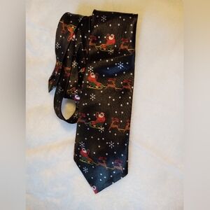 BLACK SANTA CLAUS TIE